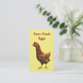 Carte de visite frais d'oeufs de ferme (Debout devant)