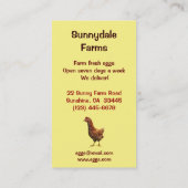 Carte de visite frais d'oeufs de ferme (Dos)