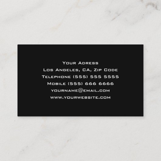 Carte de visite frais du DJ (Dos)