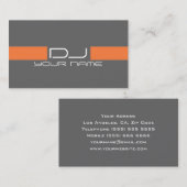 Carte de visite frais du DJ (Devant / Derrière)