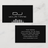 Carte de visite frais du DJ (Devant / Derrière)
