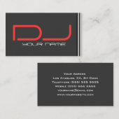 Carte de visite frais du DJ (Devant / Derrière)