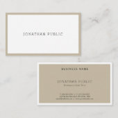 Carte De Visite Frais lissez le dessus élégant moderne de (Devant / Derrière)