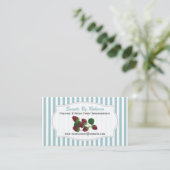 Carte de visite fraise (Debout devant)