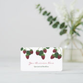 Carte de visite fraise (Debout devant)