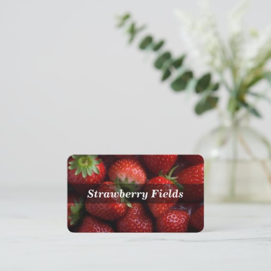 Carte De Visite Fraise (Debout devant)