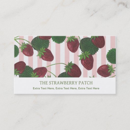 Carte De Visite Fraise (Devant)