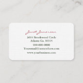 Carte De Visite Fraise (Dos)