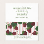 Carte De Visite Fraise (Extérieur déplié)