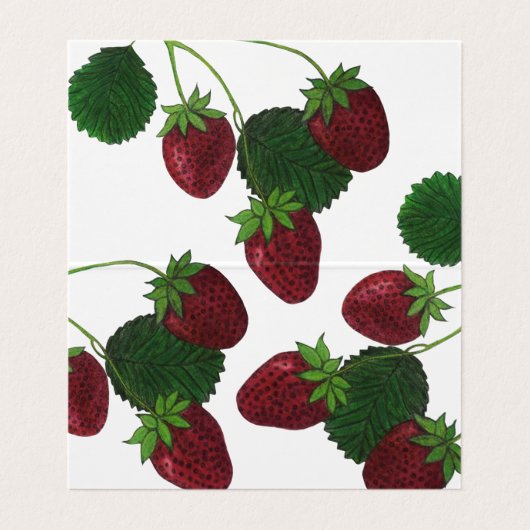 Carte De Visite Fraise (Intérieur déplié)