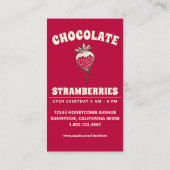Carte De Visite fraise au chocolat (Dos)
