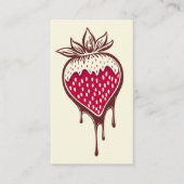 Carte De Visite fraise au chocolat (Devant)