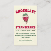 Carte De Visite fraise au chocolat (Dos)