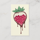 Carte De Visite fraise au chocolat (Devant)