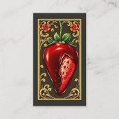 Carte De Visite fraise au chocolat avec code qr (Devant)