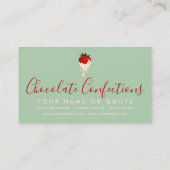 Carte De Visite fraise de chocolat blanc (Dos)