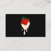 Carte De Visite fraise de chocolat blanc (Devant)