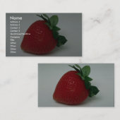 Carte De Visite Fraise délicieuse (Devant / Derrière)