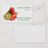 Carte De Visite Fraise et kiwi (Devant / Derrière)
