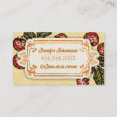 Carte De Visite Fraise rétro vintage (Dos)