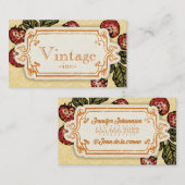 Carte De Visite Fraise rétro vintage (Devant / Derrière)