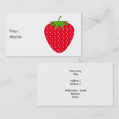 Carte De Visite Fraise rouge (Devant / Derrière)