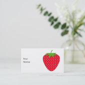 Carte De Visite Fraise rouge (Debout devant)