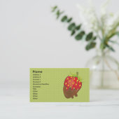 Carte De Visite Fraise trempée dans le chocolat (Debout devant)