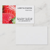 Carte De Visite Fraises (Devant / Derrière)
