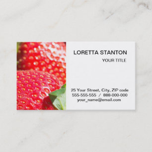 Carte De Visite Fraises