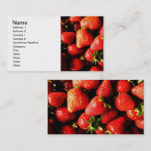 Carte De Visite Fraises (Devant / Derrière)