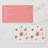 Carte De Visite Fraises (Devant / Derrière)