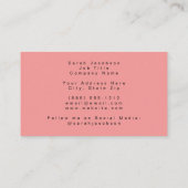 Carte De Visite Fraises Abstraites arc-en-ciel (Dos)