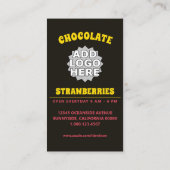 Carte De Visite fraises au chocolat (Dos)
