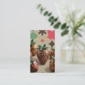 Carte De Visite fraises au chocolat (Debout devant)