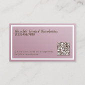 Carte De Visite Fraises au Chocolat QR (Dos)