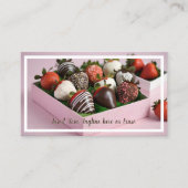Carte De Visite Fraises au Chocolat QR (Devant)