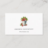 Carte De Visite Fraises dans un seau (Devant)