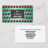 Carte De Visite Fraises de chocolat (Devant / Derrière)