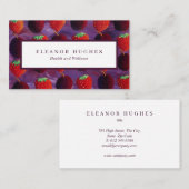 Carte De Visite Fraises de fruits modernes Plums Professionnels (Devant / Derrière)