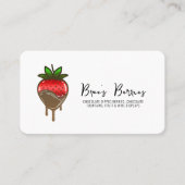 Carte De Visite Fraises Dégustées au Chocolat (Devant)