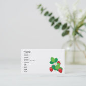 Carte De Visite fraises juteuses réalistes (Debout devant)