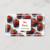 Carte De Visite Fraises recouvertes de chocolat (Devant)
