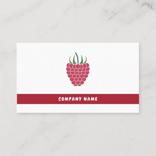 Carte de visite framboise (Dos)