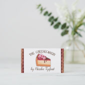 Carte De Visite Framboise cheesecake boulangerie mariage événement (Debout devant)