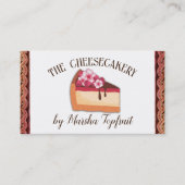 Carte De Visite Framboise cheesecake boulangerie mariage événement (Devant)