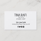 Carte De Visite Framboise débordante de la blonde | de coiffeur de (Dos)