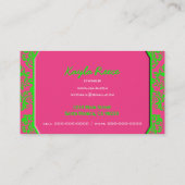 Carte De Visite Framboise et chaux (Dos)