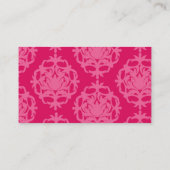 Carte De Visite Framboise et damas rose (Dos)
