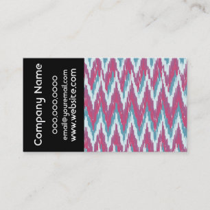 Carte De Visite Framboise et zigzag de tribal de Teal